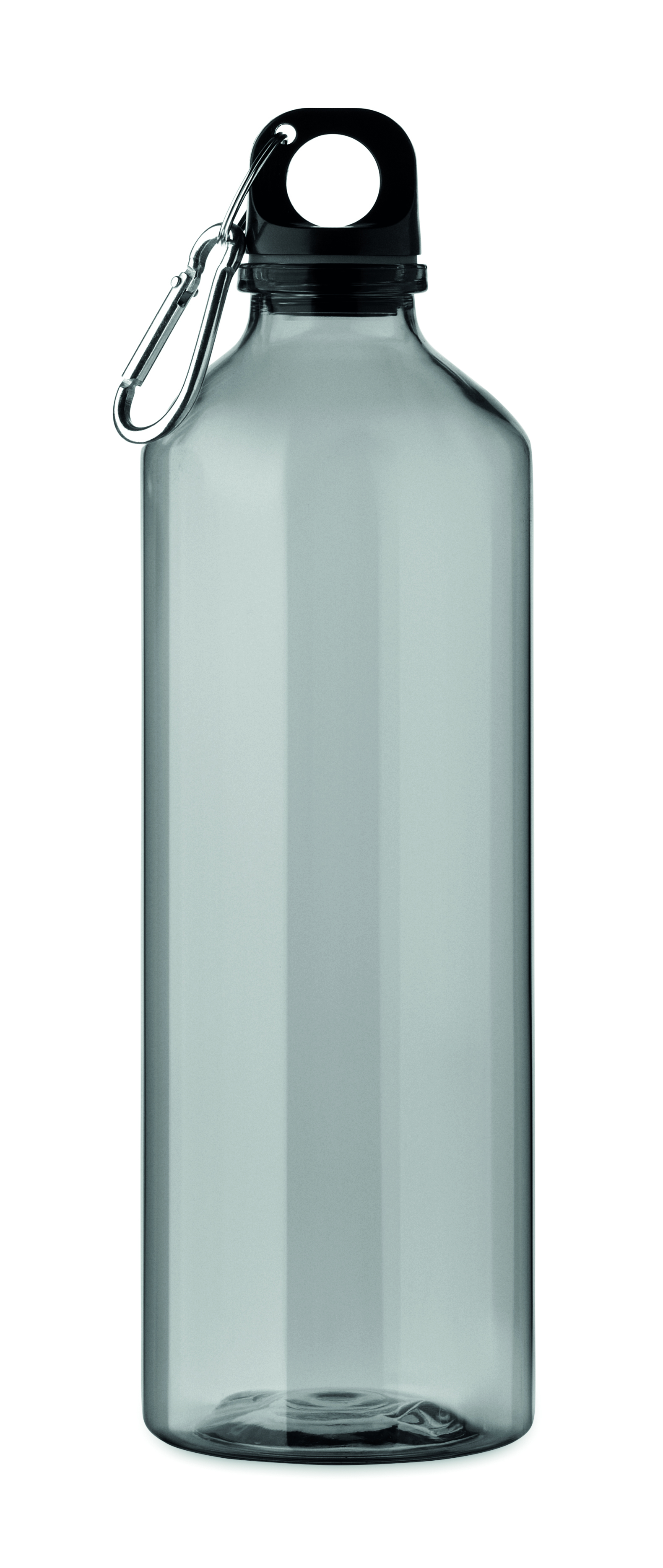 Gourde publicitaire en RPET avec mousqueton 750 ml Moss gris transparent